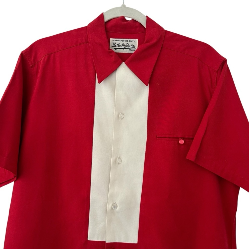 Outragedon The guilty parties Red and White Men's Shirt - Picture 5 of 13